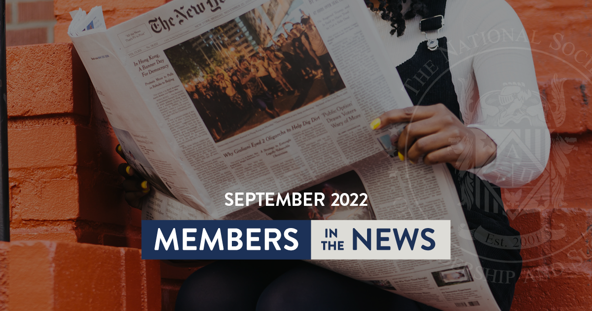 NSLS Members in the News: September 2022