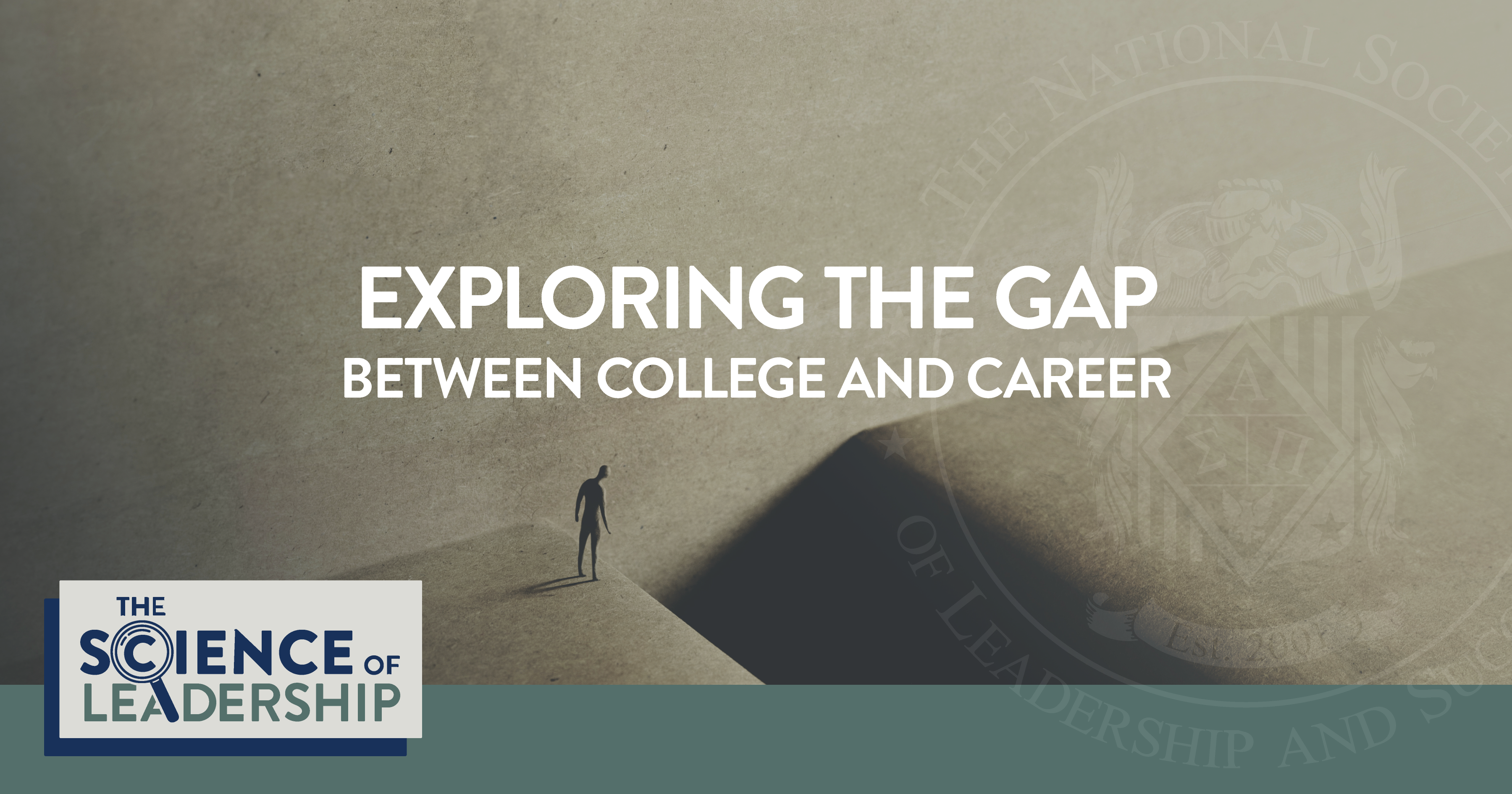 Exploring the Gap Between College and Career | The Science of Leadership | A figure stands before a large gap looking down into darkness